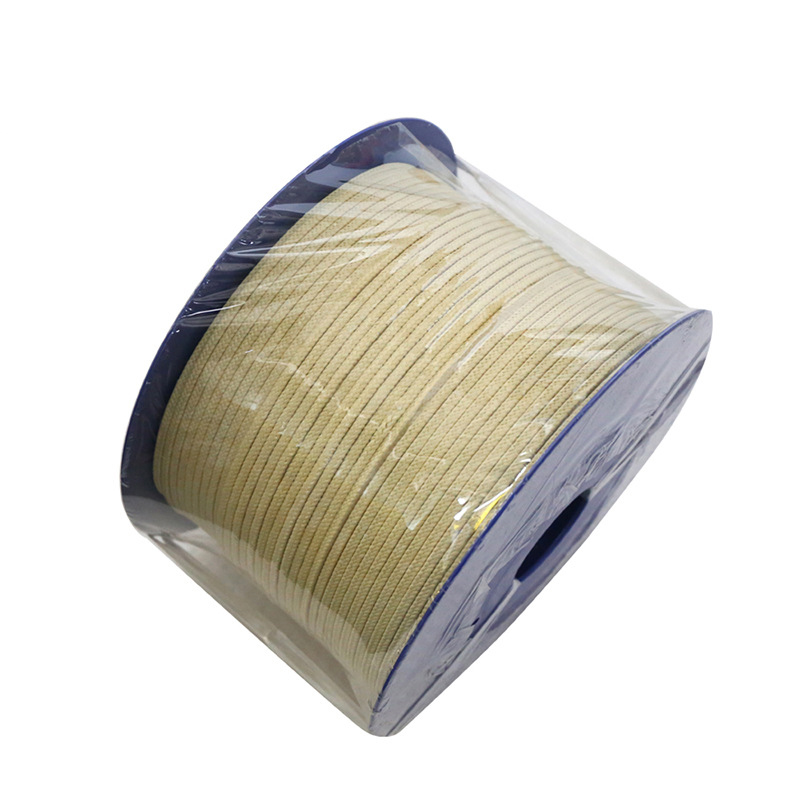 Paidu supply aramid teflon packing PTFE sealed packing glass fiber yellow braided packing